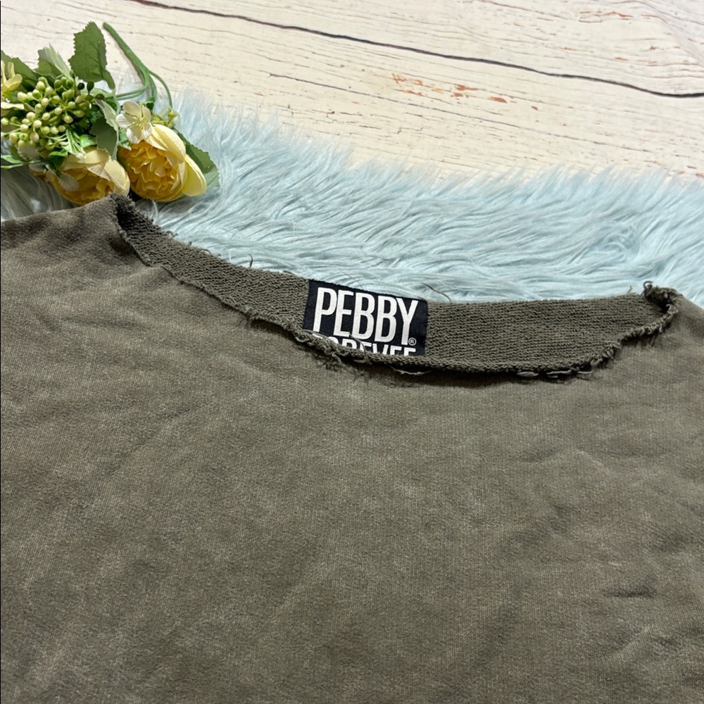 Pebby Olive Green Women's Sweatshirt - Picture 2 of 7